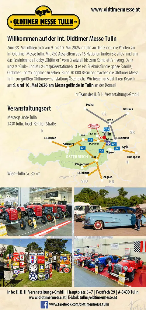Flyer Oldtimermesse Tulln